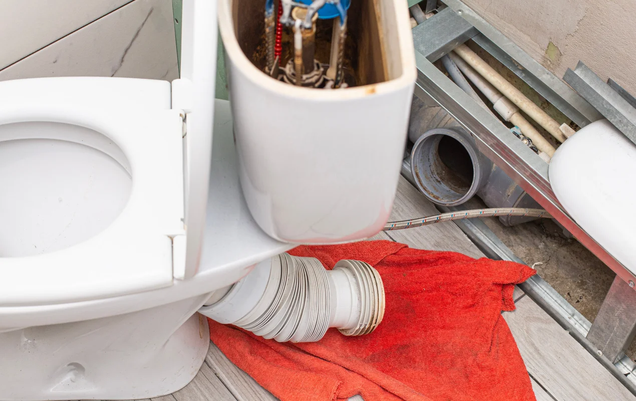 Professional plumber toilet repair